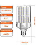 1 x RAW Customer Returns SAUGLAE 32W LED Lamps, 260W Incandescent Equivalent, 4000K Neutral White, 3600Lm, E27 Edison Screw LED Bulbs, 2 Pack - RRP €25.99