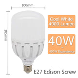 3 x RAW Customer Returns Chicaya E27 LED Bulb 40W High Power Screw Large Bulb Equivalent 400W Cool White 6500K Energy Saving Replacement Bulb for Warehouse Garage Shop Light Non Dimmable - RRP €50.19