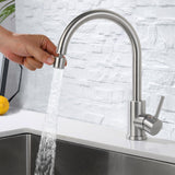 1 x RAW Customer Returns ONECE kitchen tap with 2 shower modes, kitchen tap, high pressure sink tap made of stainless steel, 360 rotating mixer tap for kitchen, matt - RRP €39.99