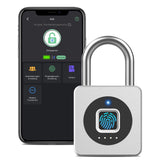 1 x RAW Customer Returns Fingerprint Lock, Eseesmart Padlock for Gym, Bluetooth Fingerprint IOS Watch Unlock, Waterproof Padlocks, for Luggage, Warehouses, Cargo Car, Garage, Locker - RRP €38.99