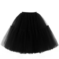 1 x RAW Customer Returns Babyonline Women s Petticoat Ballet Skirt Tulle Skirt Underskirt Pettiskirt Swing 5 Layers - Black - RRP €32.99