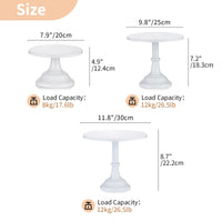 1 x RAW Customer Returns Nuptio 3-Piece Cake Stand with Metal Cake Stand, Dessert Cup Holder with Simple Design, White - RRP €61.98