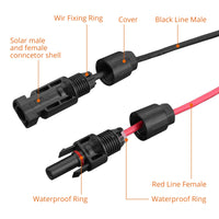 1 x RAW Customer Returns Solar Panel Plug to DC 5.5mm x 2.1mm Male Adapter DC Cable, with DC 3.5X1.35mm, DC 5.5mm x2.5mm DC6.3x3mm and DC8mm, for Solar Panels and Generator Connections 1.8m 5.9FT - RRP €15.23