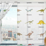 1 x RAW Customer Returns Mnsruu Dinosaur Pattern Sheer Curtains 84 Long Tulle Voile Window Curtain Drape for Living Room Bedroom 2 Panels - RRP €44.36