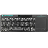 1 x RAW Customer Returns Rii Bluetooth keyboard with touchpad Bluetooth 5.0 2.4G Wireless , mini keyboard illuminated with 2 LED backlight German layout, black  - RRP €28.22