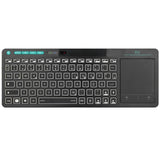 1 x RAW Customer Returns Rii Bluetooth keyboard with touchpad Bluetooth 5.0 2.4G Wireless , mini keyboard illuminated with 2 LED backlight German layout, black  - RRP €28.22