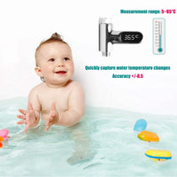 1 x RAW Customer Returns Gokelomg LED display shower thermometer, flow rate, self-generating current, for baby - RRP €19.48