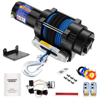 1 x RAW Customer Returns Anbull Electric Winch 12V, 4500 LBS 2045 Kg Motor Winch Cable Pull, Synthetic Rope, Waterproof to IP67, Nylon Rope, With Mounting Bracket and Remote Control, Compatible with ATV UTV - RRP €179.99