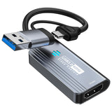 1 x RAW Customer Returns Papeaso Video Capture Card, 4K HDMI to USB USB C 3.0 Capture Card, 1080P 60FPS Video Capture Device, for Streaming, Teaching, Gaming, Video conferencing or Live Broadcasting - RRP €25.56