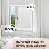 17 x Brand New KROMAPOLIS Privacy Window Film, Frosted Glass Film, Linear Decorative Window Covering Stickers, Anti-UV, No Glue, Static Cling, for Home, Bathroom, Living Room, 44.5 x 400 cm - RRP €313.99