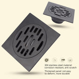 1 x RAW Customer Returns Fafeicy Square Shower Floor Drain Thickened Stainless Steel Heavy Duty Home Bathroom Shower Deodorizing Waste Floor Drain Ordinary Floor Drain  - RRP €13.28