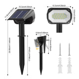 1 x RAW Customer Returns YOOULIT 2PC Outdoor Solar Light, 46 LED Solar Spotlights, IP65 Waterproof, 7000K, White Light, 3 Brightness Modes, 2 Solar and USB Charging Methods, Suitable for Gardens, Patios, etc. - RRP €16.69