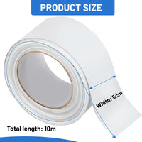 1 x RAW Customer Returns DBREAKS Butyl Tape, White Waterproof Adhesive Tape, Self-Adhesive Sealing Tape, 5CM 10M Resistant Sealing Tape, Underwater Adhesive Tape, For Repairing Roof Leakage, Pipe Burst, Surface Crack - RRP €19.66