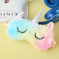 1 x RAW Customer Returns Kids Unicorn Sleep Mask Eye Mask Plush Ears Sleep Mask for Nighttime Napping Travel Women Girls - RRP €22.8