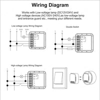 1 x RAW Customer Returns MHCOZY Tuya Smart Life app Dry Contact WiFi Relay Module, 1 Channel DC 12 24V AC 100-240V, Works with Alexa Google Home - RRP €22.08