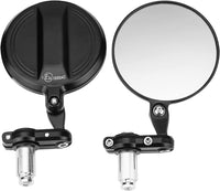 1 x RAW Customer Returns KEMIMOTO Motorcycle Handlebar Front Mirrors, E24 Approved Motorcycle Side Mirrors, 22mm 7 8 Impact Resistant Metal Mirrors 2 pcs - RRP €26.99