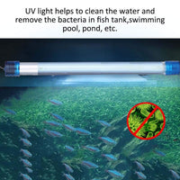 1 x RAW Customer Returns Aquarium UV Sterilizer Light Water Clean Lamp Submersible UV Light Algae Bacteria Kill Lamp for Cleaning Aquariums Fish Tank Fish Tank Fish Tank 11W  - RRP €27.03