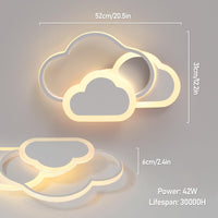 1 x RAW Customer Returns YUEEU Led ceiling light bedroom, children s room lamp ceiling 52CM cloud ceiling lamp children s lamp, dimmable cloud lamp with remote control, ceiling lights for children, baby room with night light function - RRP €85.56