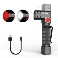 1 x RAW Customer Returns NICRON B74T Red Light and LED Flashlight, 90 Degree Rotatable Head Magnetic Base 700 Lumen Rechargeable IP65 Waterproof for Fishing Night Observation Outdoor - RRP €31.25