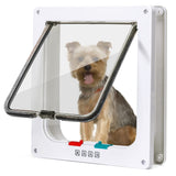 1 x RAW Customer Returns Nobleza - Cat flap dog flap 4-way magnetic closure for cats, dog door cat door pet flap pet door, cat flap interior door for cats and small dogs white, L  - RRP €23.96