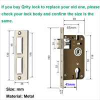 1 x RAW Customer Returns Interior Wooden Door Handle Lock Zinc Alloy Door Lock, Home Security System - RRP €34.57