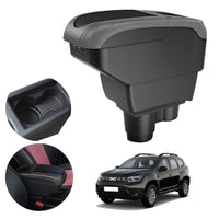 1 x RAW Customer Returns GAFAT Dacia Duster 2 Facelift 2018-2023 2024 armrests, Dacia Duster 2023 center console armrest box center armrest storage box, with storage compartment and cup holder black  - RRP €84.35