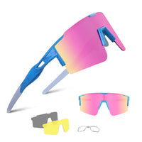 1 x RAW Customer Returns BangLong Polarized Sunglasses, Cycling Glasses Men Women UV 400 Protection with 3 Interchangeable Lenses, Safety Goggles Sports Glasses for Outdoor Sports Cycling Running Golf - RRP €29.99