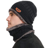 1 x Brand New Konphat Winter Hat Knitted Hat Men s Winter Beanie Hat Loop Scarf Women s Hat with Thick Fleece Lining Warm Unisex Beanie Hat Winter Scarf for Gifts A - Red  - RRP €13.24