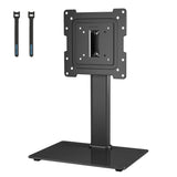 1 x RAW Customer Returns BONTEC Universal Tabletop TV Stand for 17 to 43 inch Screens, Height Adjustable and Swivel TV Pedestal with Tempered Glass Base, VESA Max 200x200 mm, Up to 45 kg - RRP €24.85