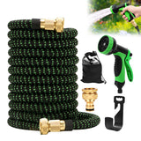 1 x RAW Customer Returns Gobesty Flexible Garden Hose 30M, Flexible Water Hose, Stretchable Water Hose with 10 Function Nozzle Shower, Lightweight and Kink-Free Flexible Hose, Garden Hoses with Triple Latex Core Green  - RRP €33.26