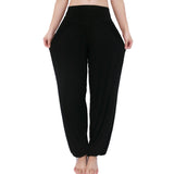 1 x RAW Customer Returns MEISHINE Women s Yoga Pants Cotton Modal Harem Trousers Leggings for Dance, Yoga, Lounging, Fitness - Very Soft Size M, Black  - RRP €25.24