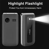 1 x RAW Customer Returns artfone Flip Cell Phone for Seniors with Big Buttons SOS Function Loud Volume 2.4 Display Dual SIM Unlocked Flashlight Easy to Use Flip, F20 Black - RRP €35.38