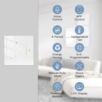 1 x RAW Customer Returns MOES Zigbee Smart Thermostat Water Underfloor Heating, Smart Home Room Thermostat Digital Programmable Compatible Alexa Google Home Voice Control, Smart Life Tuya App MOES ZigBee Hub Required  - RRP €59.48