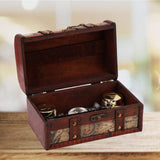 1 x RAW Customer Returns Vintage Jewelry Box Wooden Box Jewelry Storage Case Handmade Treasure Chest 2  - RRP €20.4