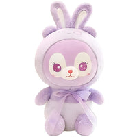 1 x Brand New Iconic stuffed animal character, plush toy, purple, official plush with movements, stylish and beautiful rabbit ears, ideal for children, boys and girls - RRP €19.2