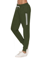 1 x RAW Customer Returns Sykooria Women s Sports Pants Tracksuit Trousers Women Cotton Lightweight Jogger Pants with Drawstring Green XL - RRP €24.0