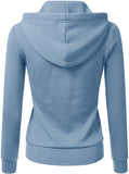 1 x RAW Customer Returns Newbestyle jacket women s sweat jacket hoodie sweatshirt jacket sweater tops hoodie light blue, L  - RRP €38.3