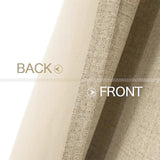 5 x Brand New MIULEE Blackout Curtains Thermal Insulated Grommet Curtains 100 Blackout Linen Curtains Living Room Cold Protection Blackout Curtain Set of 2, 140 x 175 cm Taupe - RRP €194.1