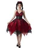 1 x RAW Customer Returns FCCAM Evening Dresses Carnival Costume Women s Cocktail Dress Women s Carnival Costumes Women s Gothic Dress Red, 3XL - RRP €50.4