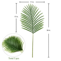 1 x RAW Customer Returns Briful artificial palm fronds artificial plant palm textile palm frond set of 5 pieces length approx. 45 cm - RRP €23.99