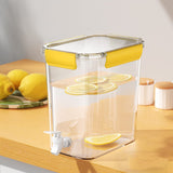 1 x Brand New MMCCHB Juice Bucket Dispenser, Refrigerator Beverage Cold Water Bucket Cold Water Jug with Tap Kettle Tea Lemonade Dispenser Container. Yellow  - RRP €16.13