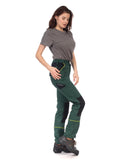 1 x RAW Customer Returns DINOZAVR Fortum work trousers women - workwear women construction site - cargo trousers women with Cordura - green 36 - RRP €41.16