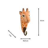 1 x RAW Customer Returns your castle 3 wall hooks coat hooks made of wood giraffe, zebra, tiger with metal hooks handmade 13 cm children s room - RRP €28.14