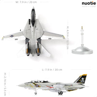 1 x RAW Customer Returns NUOTIE F-14A Tomcat 1 100 Metal Airplane Model Kits with Stand VF-84 Jolly Rogers DieCast Alloy Fighter Model Jet Replica Prefabricated Military Aircraft Collection for Display or Gift - RRP €54.99