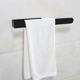 1 x RAW Customer Returns Towel holder without drilling - Self-adhesive towel rail made of stainless steel, 37CM long, for bathroom and kitchen - Towel holder bathroom wall for gluing - Metal towel holder in black - RRP €24.99