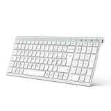 1 x RAW Customer Returns iClever Clavier sans Fil Bluetooth Rechargeable Connecter 1 3 appareils AZERTY Mac iPad air Pro Tablet Ordinateur PC iPhone iOS Android Windows Ultra-Mince - RRP €99.0