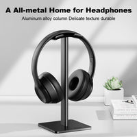 1 x RAW Customer Returns New bee headphone stand universal headphone holder for over ear headphones, gaming headset and headphone display, made of aluminum TPU ABS black - RRP €8.05