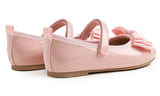 1 x RAW Customer Returns Feversole Girls Cute Dress, girls cute dress mary jane shoes soft party holiday ballet flats bow tie pink vegan patent leather size 36 EU - RRP €32.26