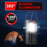 1 x RAW Customer Returns BUCASA Solar Lamps for Outdoor Hanging, 2 Pack Foldable LED Camping Lamp Solar with 360 Lighting and Hook, IP65 Waterproof Solar Lanterns for Outdoor Camping Gadgets for Emergency Hiking Fishing - RRP €17.99