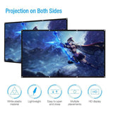 1 x RAW Customer Returns Projection Screen, 16 9 HD 4K Foldable Portable White Projector Screen Support 160 Degree Viewing Angle for Indoor School Outdoor Home Theater 72 -159cm W X 90CM H  - RRP €22.07